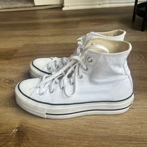 White Platform Converse - Women’s US 7